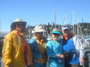 Holly, Jacquie, Sue and Leslie at the Sausalito, CA, ferry